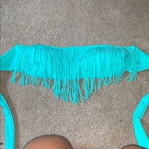 String Blue Bikini top